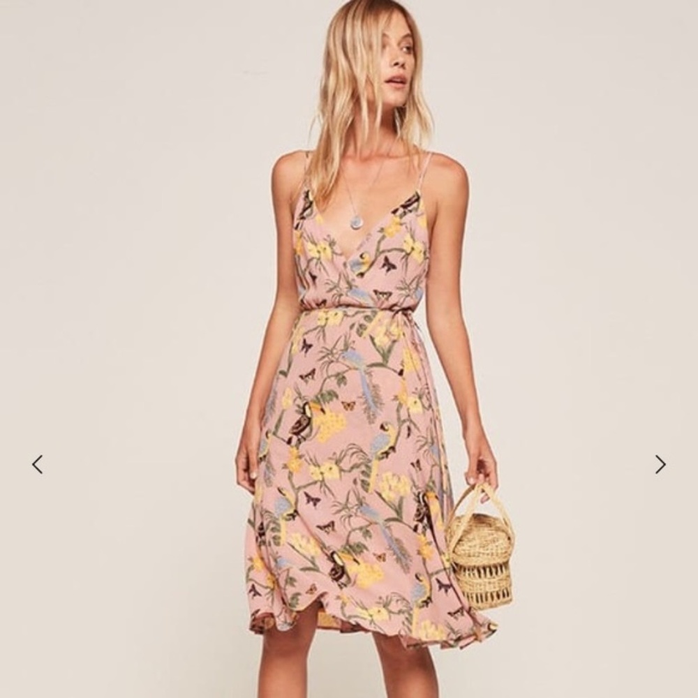 REFORMATION Temple Wrap Dress Size XS - Picture 2 of 4